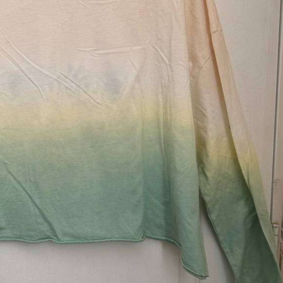 ROCK & ROLL TIGER CROPPED LONG SLEEVE SHIRT. TIE DYE, RELAXED, OVERSIZED. SIZE M - Picture 10 of 13